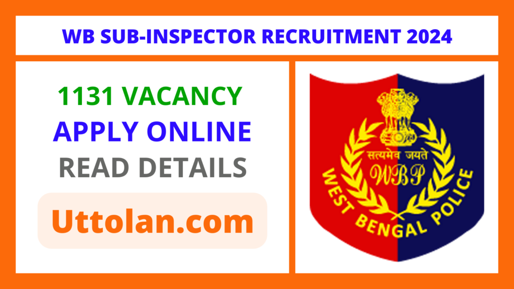 WB Sub-Inspector Recruitment 2024