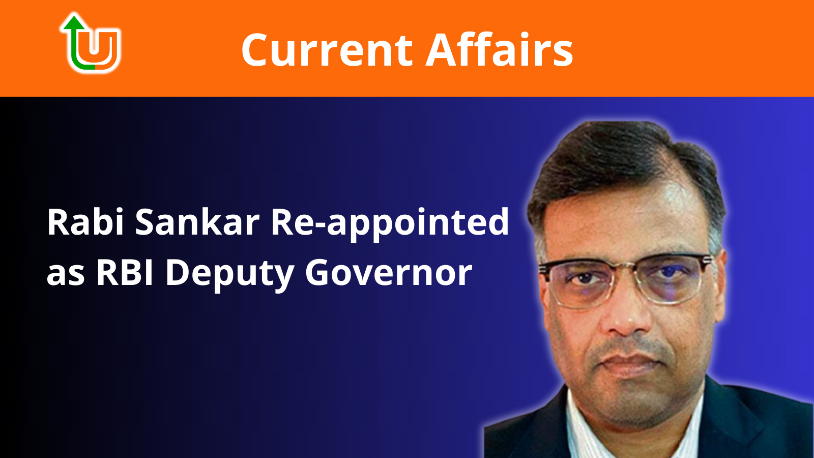 Rabi Sankar Re-appointed as RBI Deputy Governor