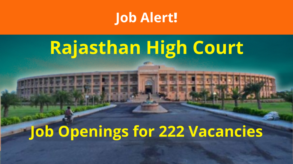 Rajasthan High Court Civil Judge Recruitment 2024